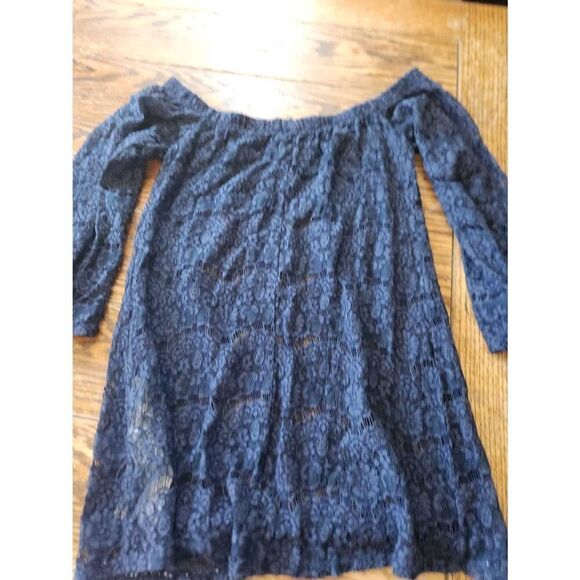 Reformation Blue Paige Lace Off The Shoulder Dress sz Small - Picture 4 of 4